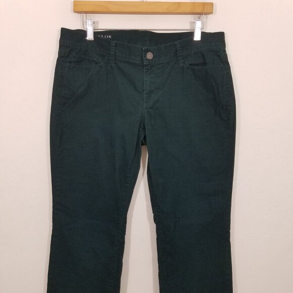 Ann Taylor Corduroy Green Pants Size 10 - Picture 2 of 7